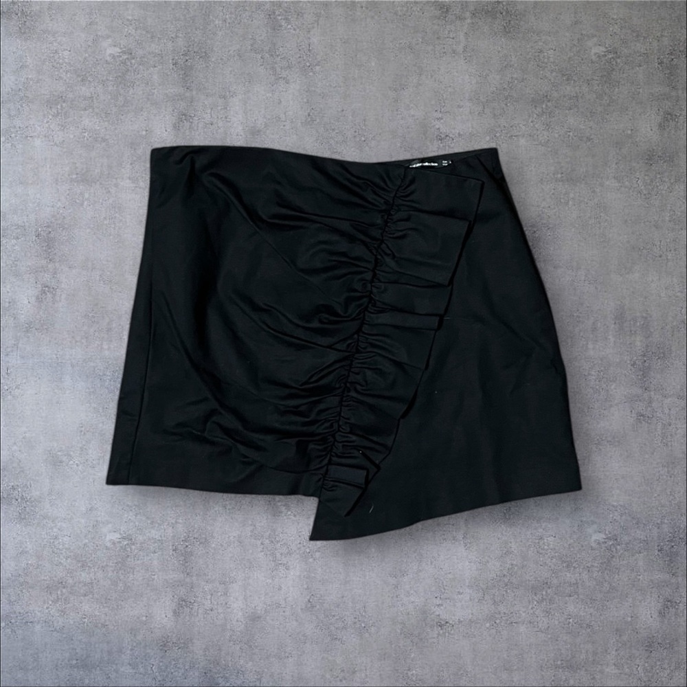 Black Ruffle Detail Skirt